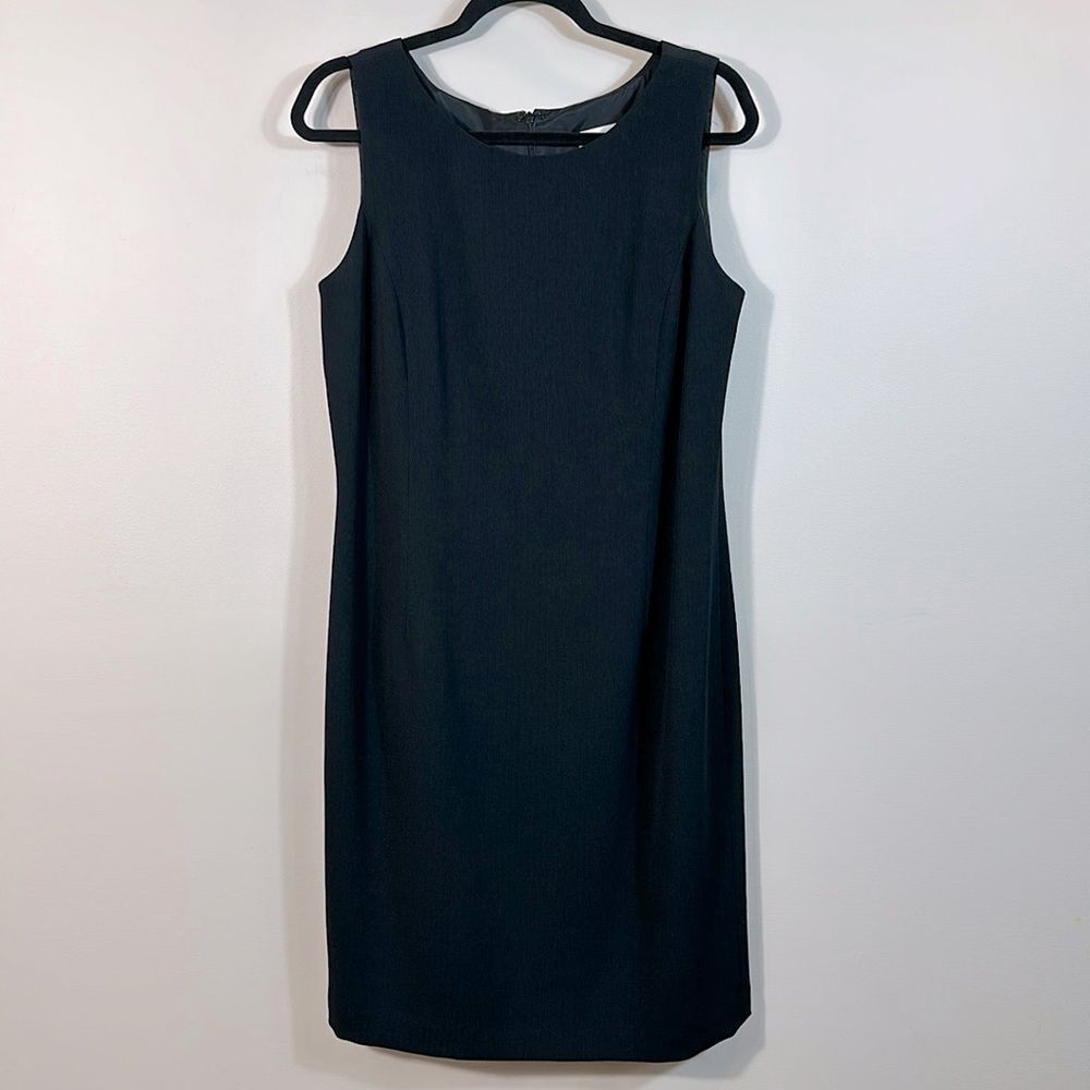 Garfield Marks Vintage Lined Black Lined Sheath LBD Office Dress Women Size 10